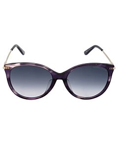 Bottega Veneta 55 mm Purple Tortoise Sunglasses