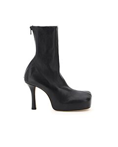 Bottega Veneta Ladies Black Bold Stretch Nappa Square Toe Boots
