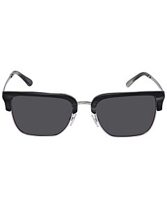 Brooks Brothers 57 mm Matte Grey Blue Horn Sunglasses