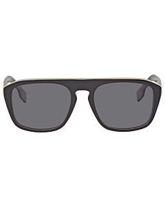 Burberry 55 mm Check Multilayer Black Sunglasses