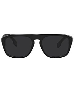 Burberry 55 mm Check Multilayer Black Sunglasses