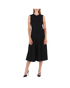 Burberry Aria Pleated Dress In Black