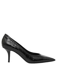 Burberry Aubri Embossed Leather Pointed Toe Pumps In Black, Brand Size 39 ( US Size 9 )