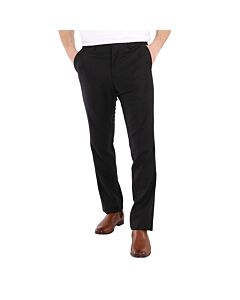 Burberry Black Wool Flannel Classic Fit Tailored Trousers