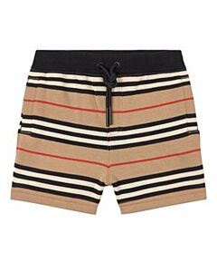 Burberry Boys Archive Beige Lance Icon Stripe Shorts, Size 12M