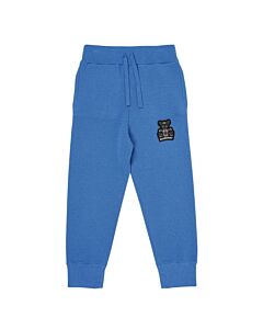 Burberry Boys Canvas Blue Cashmere Thomas Bear Track Pants