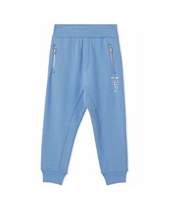 Burberry Boys Harbour Blue Studded Logo Track Pants