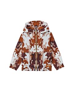 Burberry Boys Light Hazelnut Brown Camouflage-Print Cotton Jacket, Size 6Y