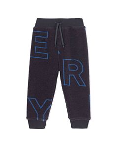 Burberry Boys Navy Black Edgar Logo Track Pants