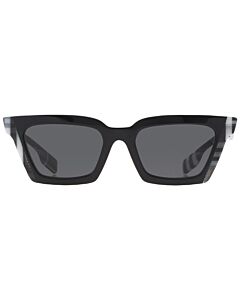 Burberry Briar 52 mm Black/Check White Black Sunglasses