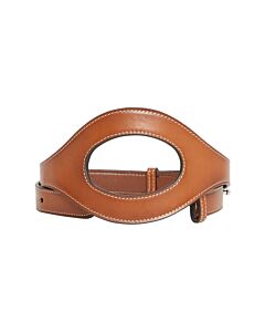 Burberry Briar Brown Leather Cut-Out Detail Belt