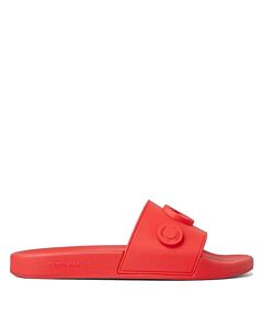 Burberry Bright Red Furley Logo-Embellished Slide Sandals