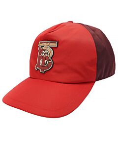 Burberry Bright Red Monogram Motif Baseball Cap
