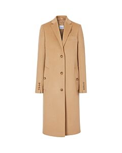 Burberry Brown Single Breasted Tailored Coat