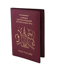 Burberry Burgundy Passport Holder