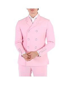 Burberry Candy Pink Press-stud Tumbled Wool Slim Fit Tailored Jacket