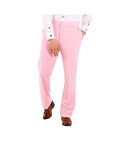 Burberry Candy Pink Wide-leg Tumbled Wool Tailored Trousers