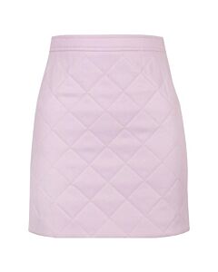 Burberry Casia Quilted Miniskirt In Pale Candy Pink