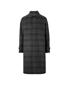 Burberry Checked Wool And Cashmere-Blend Coat, Brand Size 48 (US Size 38)