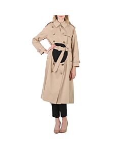Burberry Cotton Gabardine Step-through Double-breasted Trench Coat