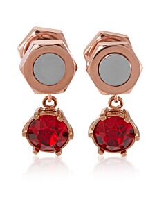Burberry Crystal Charm Rose Gold-plated Nut and Bolt Earrings
