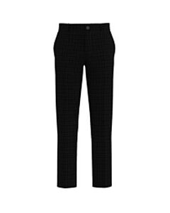 Burberry Dark Charcoal IP Check Wool Tailored Trousers, Brand Size 44 (US Size 34)