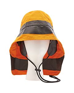 Burberry Deep Orange/Black Stripe Fisherman Bucket Hat