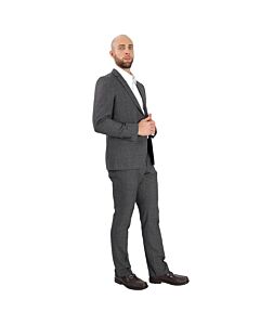 Burberry English Fit Puppytooth Check Wool Suit In Charcoal Melange