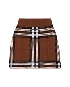 Burberry Exaggerated Check Jacquard Mini Skirt, Size X-Large