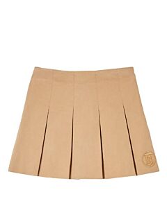 Burberry Girls Gaya Archive Beige Twill Pleated Skirt