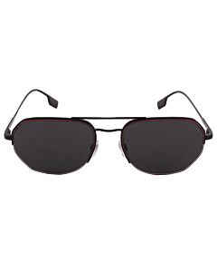 Burberry Henry 57 mm Black/Red Beige Border Sunglasses