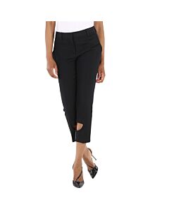 Burberry Ladies Black Cut-Out Detail Tailored Trousers