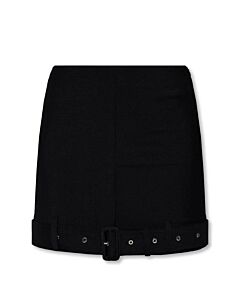 Burberry Ladies Black High Waist Mini Skirt