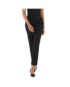 Burberry Ladies Black Straight-fit Wool Tailored Trousers