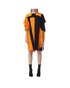 Burberry Ladies Bright Orange Ip Geometric Print Dress, Brand Size 6 (US Size 4)