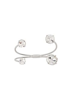 Burberry Ladies Crystal / Palladio Crystal Cuff Bracelet, Size Medium