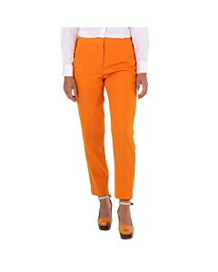 Burberry Ladies Deep Orange Aimi Mid-Rise Tailored Trousers