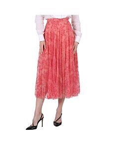 Burberry Ladies Formal Apricot Pleat Long Skirts
