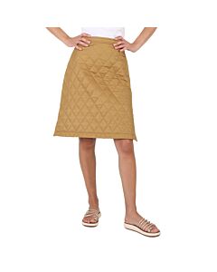 Burberry Ladies Gail Camel Diamond-Quilted A-Line Skirt