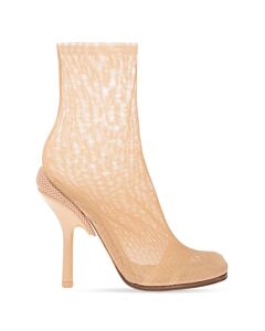 Burberry Ladies Gennie Tulle Sock Detail Ankle Boots