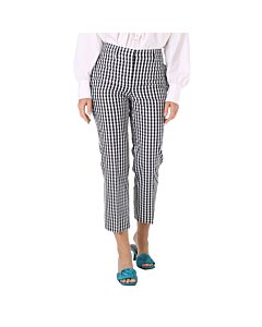 Burberry Ladies Gingham Cropped Trousers