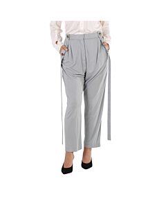 Burberry Ladies Heather Melange Jersey Tailored Trousers