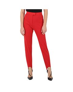 Burberry Ladies High Waisted Jodhpurs In Bright Red