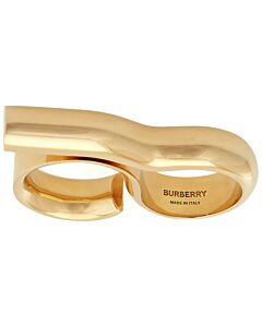 Burberry Ladies Light Gold Gold-Plated Eyelet Double Ring