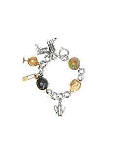 Burberry Ladies Marbled Resin Charm Chain Bracelet