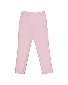 Burberry Ladies Pale Candy Pink Straight-Leg Tailored Trousers