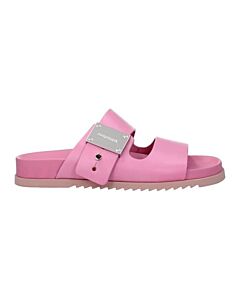 Burberry Ladies Primrose Pink Olympia Leather Clogs