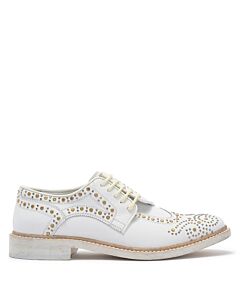 Burberry Ladies Rayford Studded Leather Derby Shoes