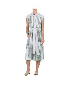 Burberry Ladies Scribble Stripe Cotton Shirt Dress