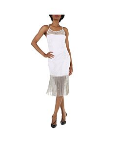 Burberry Ladies White Osanna Fishnet Dress